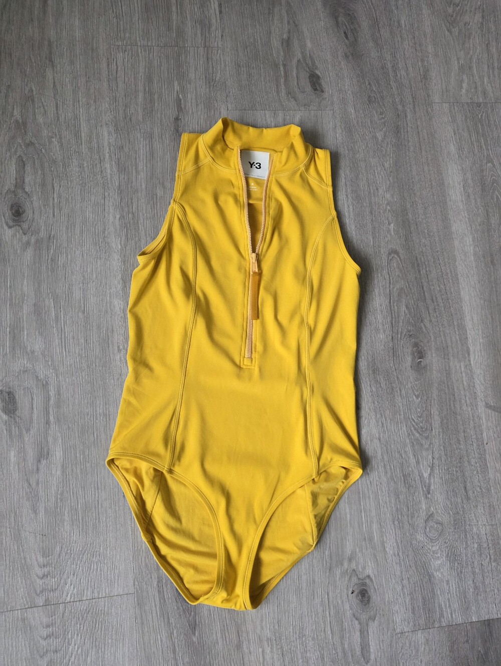 Y-3 (adidas x Yohji Yamamoto) yellow one-piece swimsuit from the Y-3  M